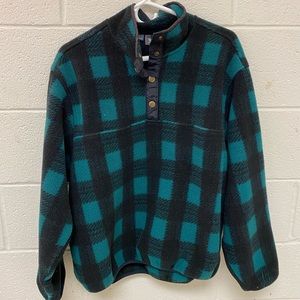 Woolrich VINTAGE Buffalo plaid fleece pullover